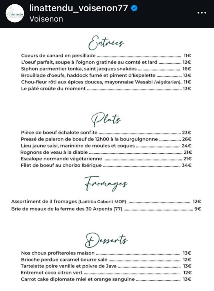 L'inattendu Voisenon - Menu Image 2